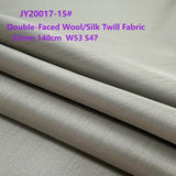 Double-Faced Wool/Silk Twill Fabric