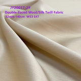 Double-Faced Wool/Silk Twill Fabric