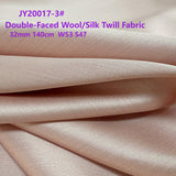 Double-Faced Wool/Silk Twill Fabric